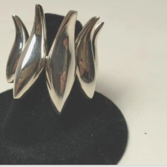 Rare Tiffany & Co Frank GEHRY Five Fish Ring Sterling Silver Size 6.5 - Picture 4 of 5